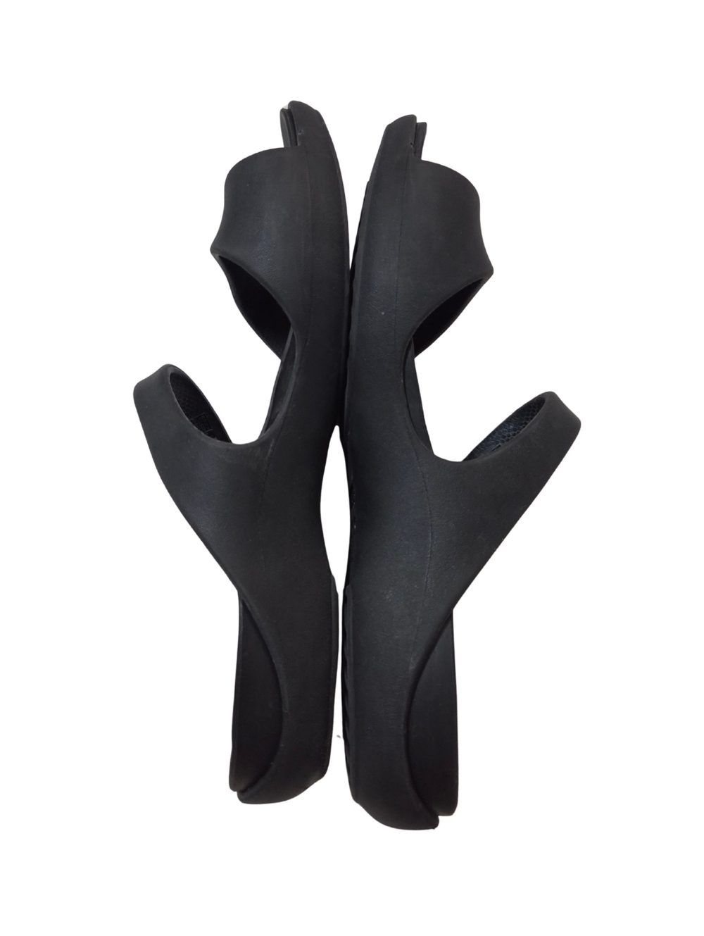 Crocs Womens 9 Cleo Slide Sandals Black Comfort Open Toe Waterproof Beach Travel - Picture 5 of 6